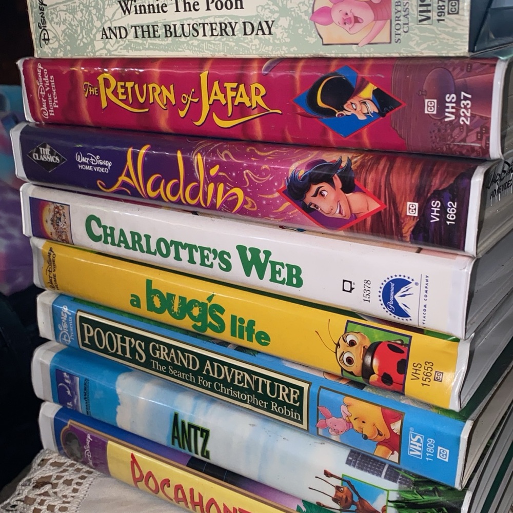 Set of Disney Vintage VHS Tapes